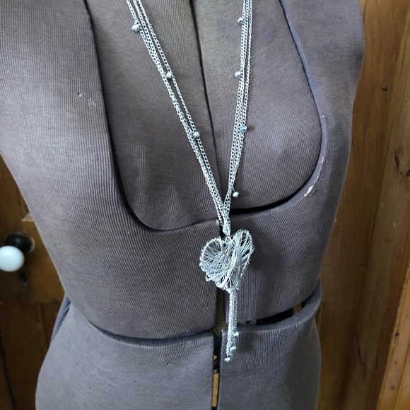 Wire Wrapped Heart Necklace - Picture 3 of 12